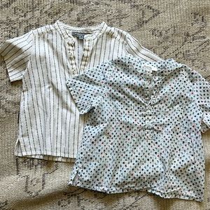 Bonpoint collarless Little Boys button down shirt bundle